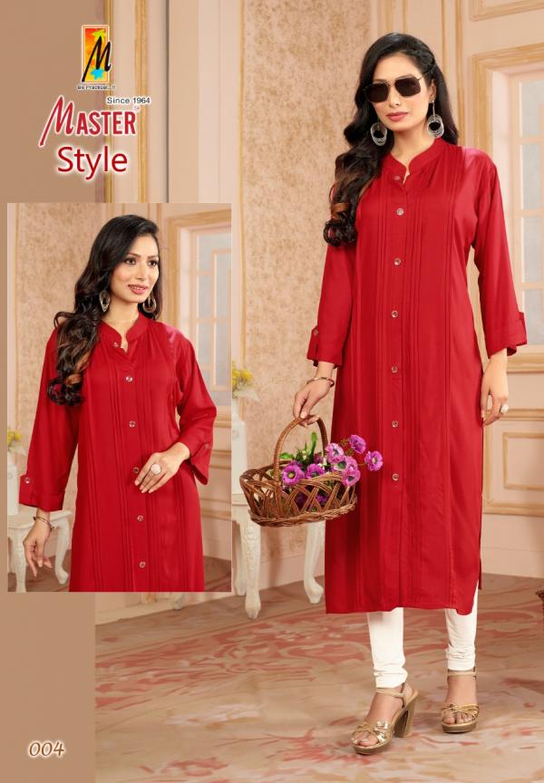 Master Style Rayon Designer Kurti Collection 